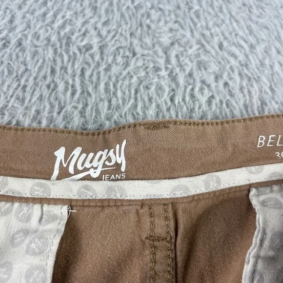 Mugsy Jeans Belmots Tan Khaki Straight Leg Casual Pants Mens 36x32 - Picture 4 of 16